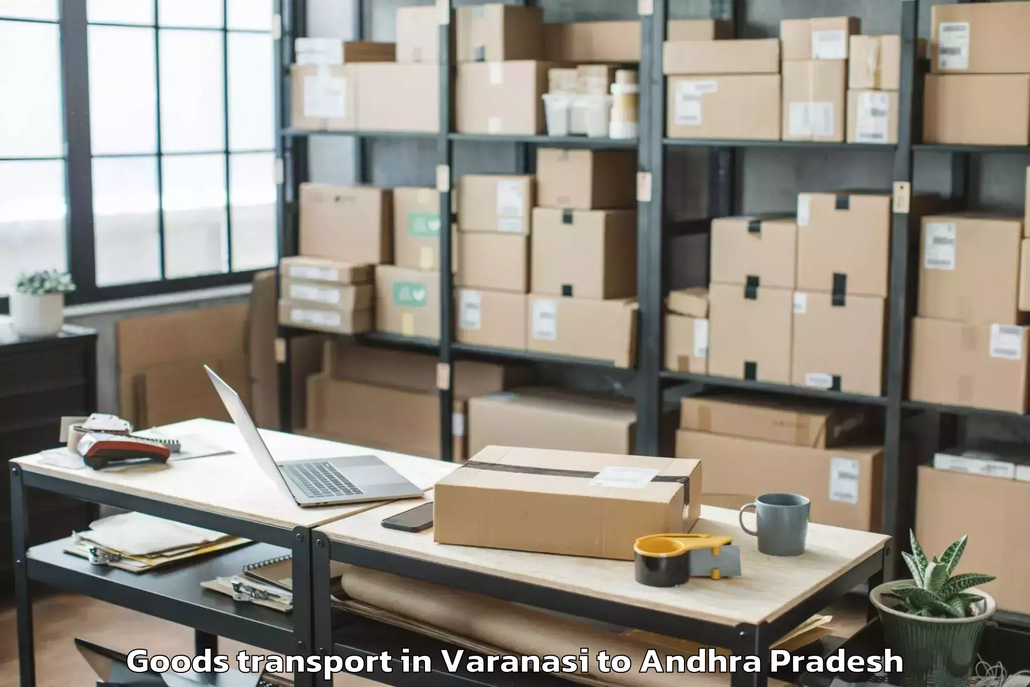 Book Varanasi to Tallapudi Goods Transport